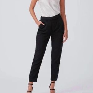 NWT PAIGE simone pleats trouser in black carbon